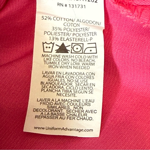 CORE FLEX MAEVN UNIFORM ADVANTAGE PINK WOMEN'S SCRUBS SET (TOP/PANTS) X-Small - Picture 3 of 13